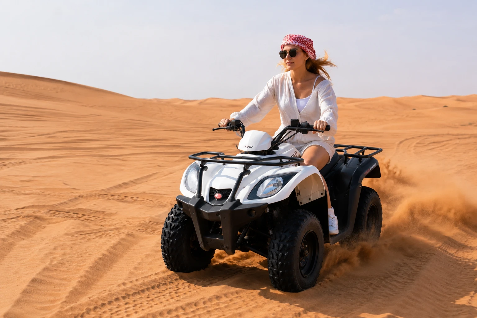 dubai desert safari with quad bike bbq dinner