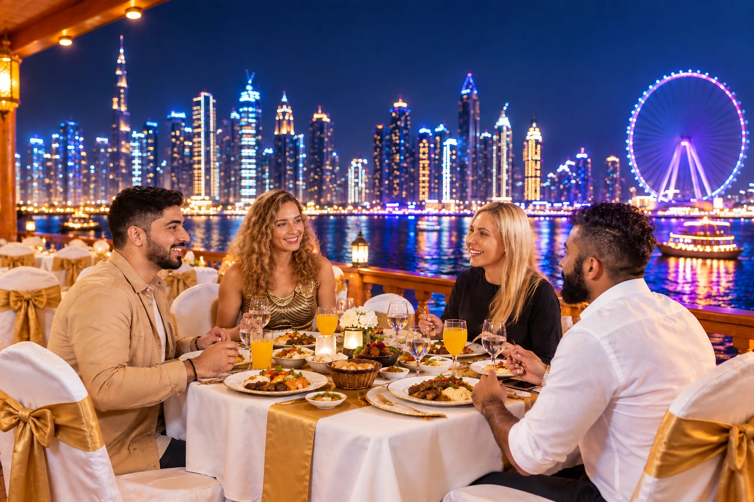 Dubai Marina Dinner Cruise with Skyline Views